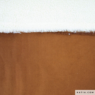 Sherpa - effen - cognac - Katia Fabrics