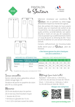 Les BG - pantalon - le Skateur