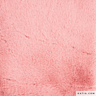 Fluffy - effen - roze - Katia Fabrics