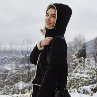 Gewatteerd - zigzag - zwart - Katia Fabrics