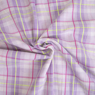 Madras - fluo - paars & roze - Katia Fabrics