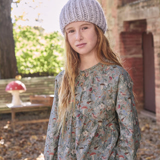 Popeline - paddenstoelen en vogels - Katia Fabrics