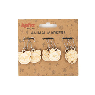 Katia - steekmarkeerders met houten dierenkopjes