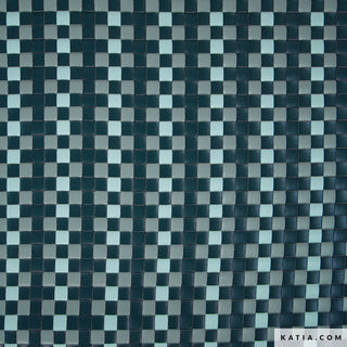 Leer - geweven - blues - Katia Fabrics