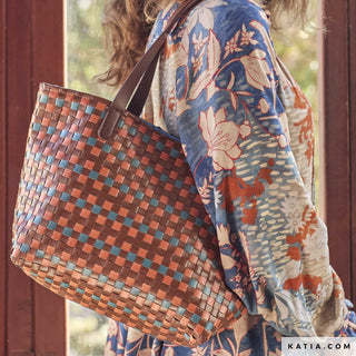 Leer - geweven - sunset - Katia Fabrics