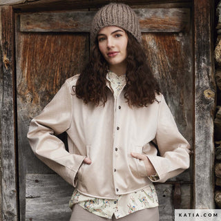 Leer - gevlochten - beige - Katia Fabrics