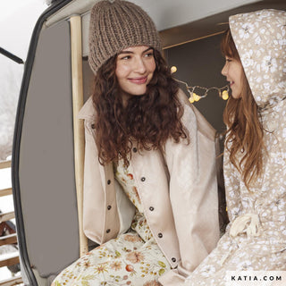 Leer - gevlochten - beige - Katia Fabrics