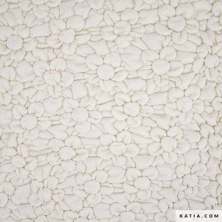 Gewatteerde nylon - bloemen - wit - Katia Fabrics