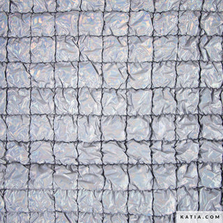 Gewatteerd - blokjes - zilver - Katia Fabrics