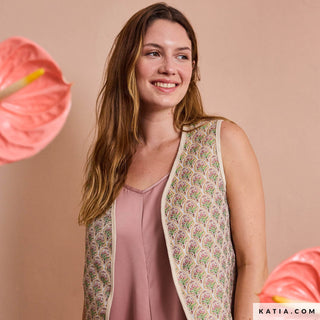 Brokaat - bloem in medaillon - Katia Fabrics