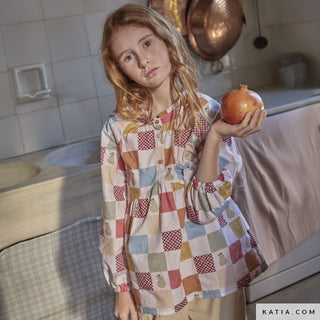 Popeline - geruit - mozaïek - Katia Fabrics