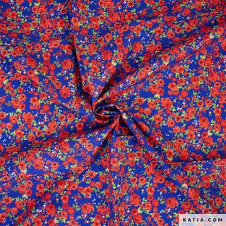 Popeline - happy flowers - Katia Fabrics