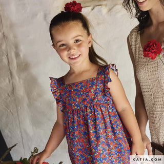Popeline - happy flowers - Katia Fabrics