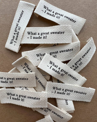 Naailabel - What a great sweater - I made it! - PetiteKnit