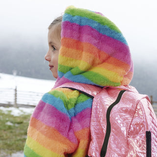 Fluffy - strepen - regenboog - Katia Fabrics