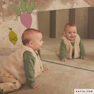 Teddy - effen - beige - Katia Fabrics