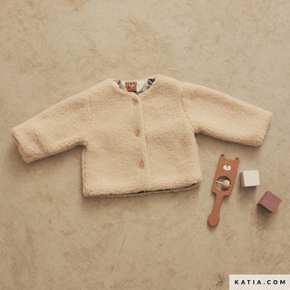 Teddy - effen - beige - Katia Fabrics