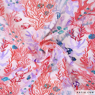 Viscosevoile - koraal - Katia Fabrics
