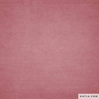 Ribfluweel - roze - Katia Fabrics