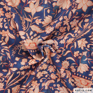 Viscose - bloemen - indiana - Katia Fabrics
