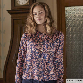 Viscose - bloemen - indiana - Katia Fabrics