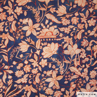 Viscose - bloemen - indiana - Katia Fabrics