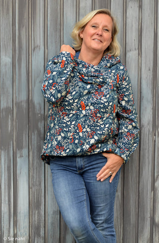 Dunne sweater - kerstgroen - blauw - Swafing