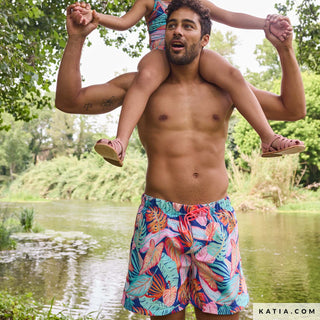 Zwemshortstof - monstera - Katia Fabrics