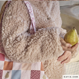 Schapenteddy - effen - beige