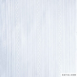 Reliëfkatoen - wit - Katia Fabrics