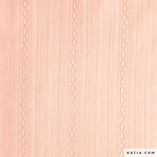 Reliëfkatoen - zalmroze - Katia Fabrics