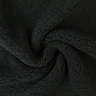 Teddy - effen - zwart