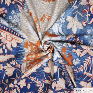 Viscose - grote bloemen - indiana - Katia Fabrics