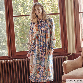 Viscose - grote bloemen - indiana - Katia Fabrics