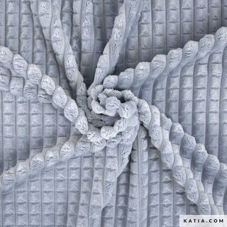 Minky - wafel - lichtblauw - Katia Fabrics