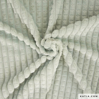 Minky - wafel - muntgroen - Katia Fabrics
