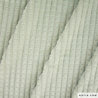Minky - wafel - muntgroen - Katia Fabrics