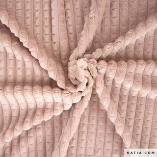 Minky - wafel - zachtroze - Katia Fabrics