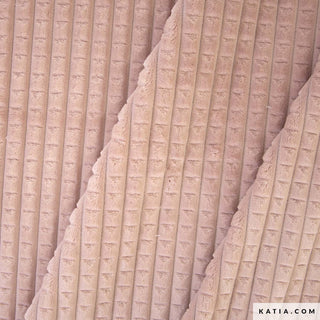 Minky - wafel - zachtroze - Katia Fabrics