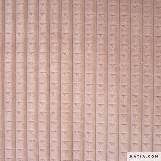 Minky - wafel - zachtroze - Katia Fabrics