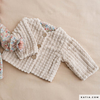 Minky - wafel - zachtroze - Katia Fabrics